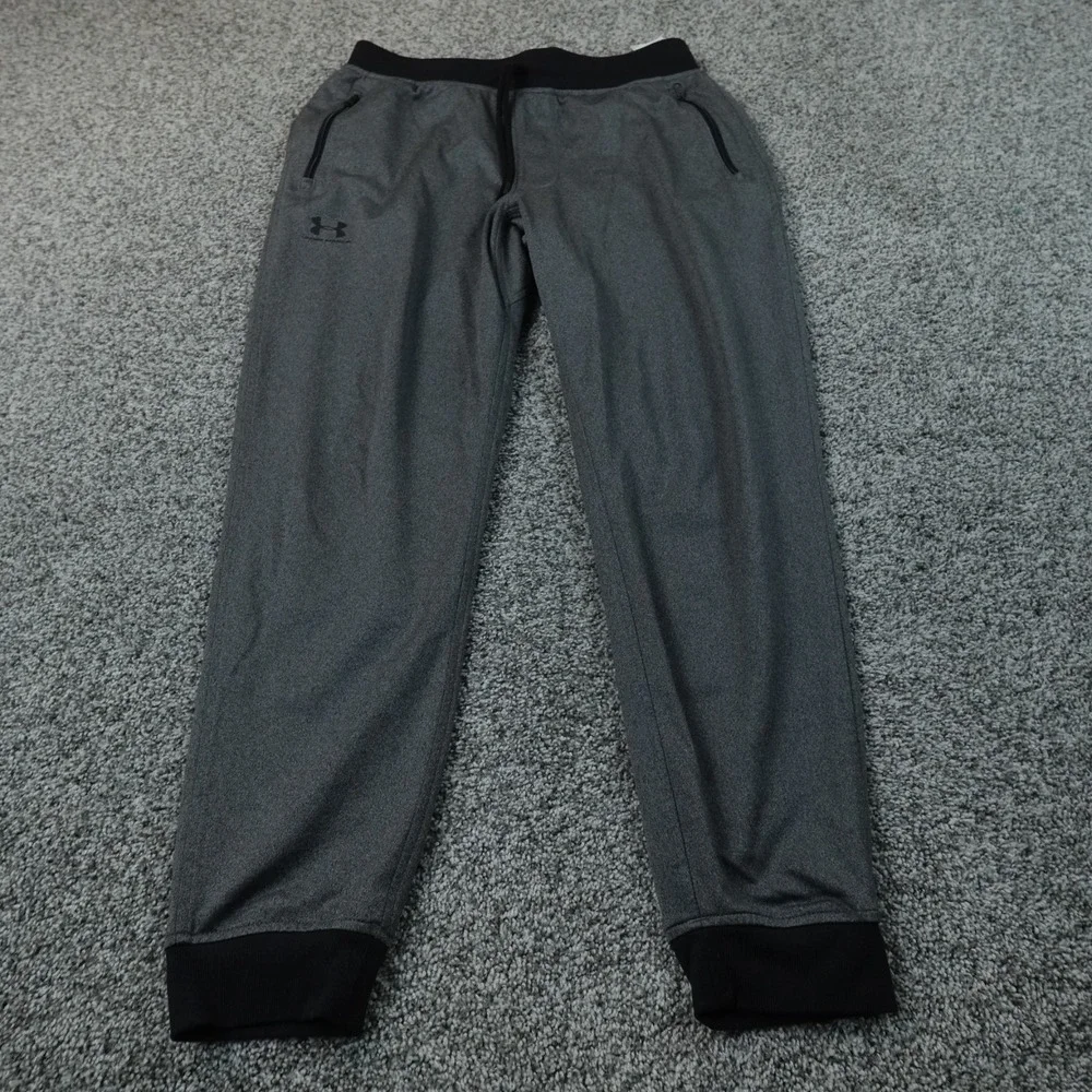Under Armour Pants Mens L Gray Loose Drawstring Jogger Sweatpants Workout Gym